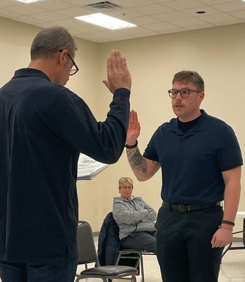 Swearing In of New Village Police Officer Chase Vestal
